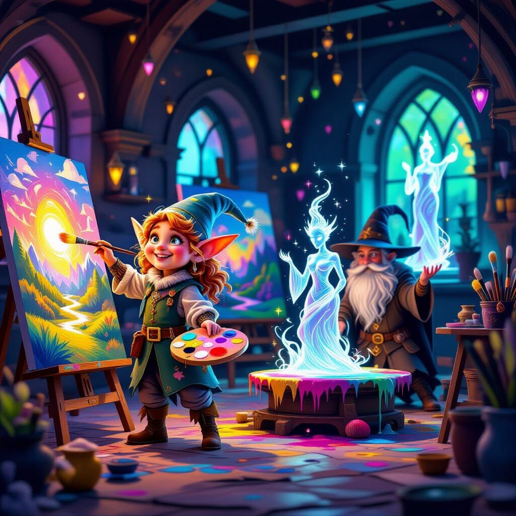 Fantasy Art Studio with Magical Creators