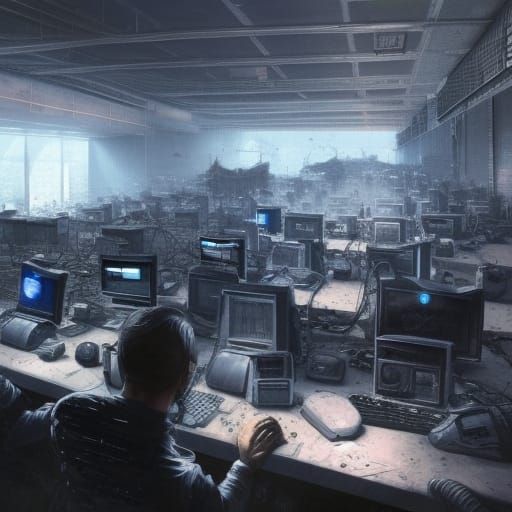 Computers Take Over: 3D Rendered Dark Fantasy Art