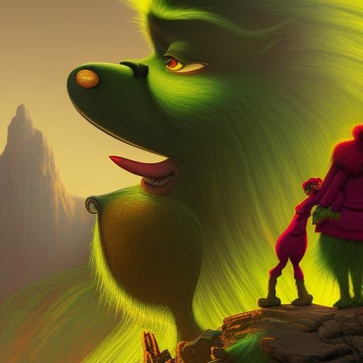 Detailed Grinch Matte Painting in Unreal Engine 5