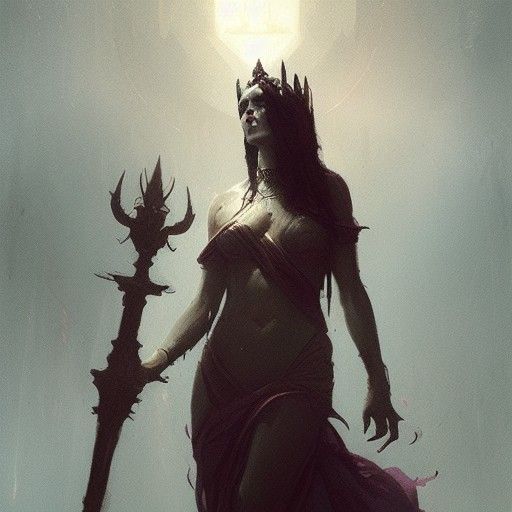 Sinisterly Beautiful Goddess Artwork