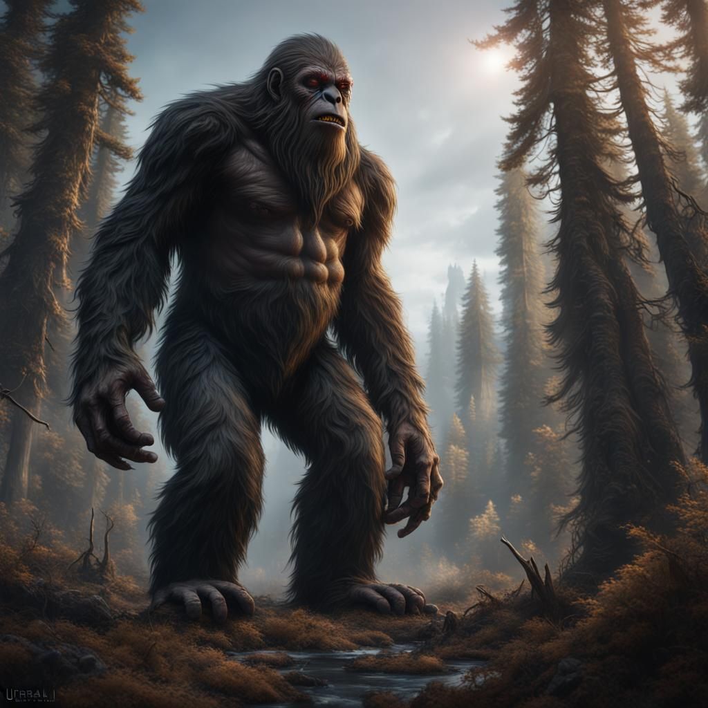 Bigfoot Nephilim: Detailed Matte Painting