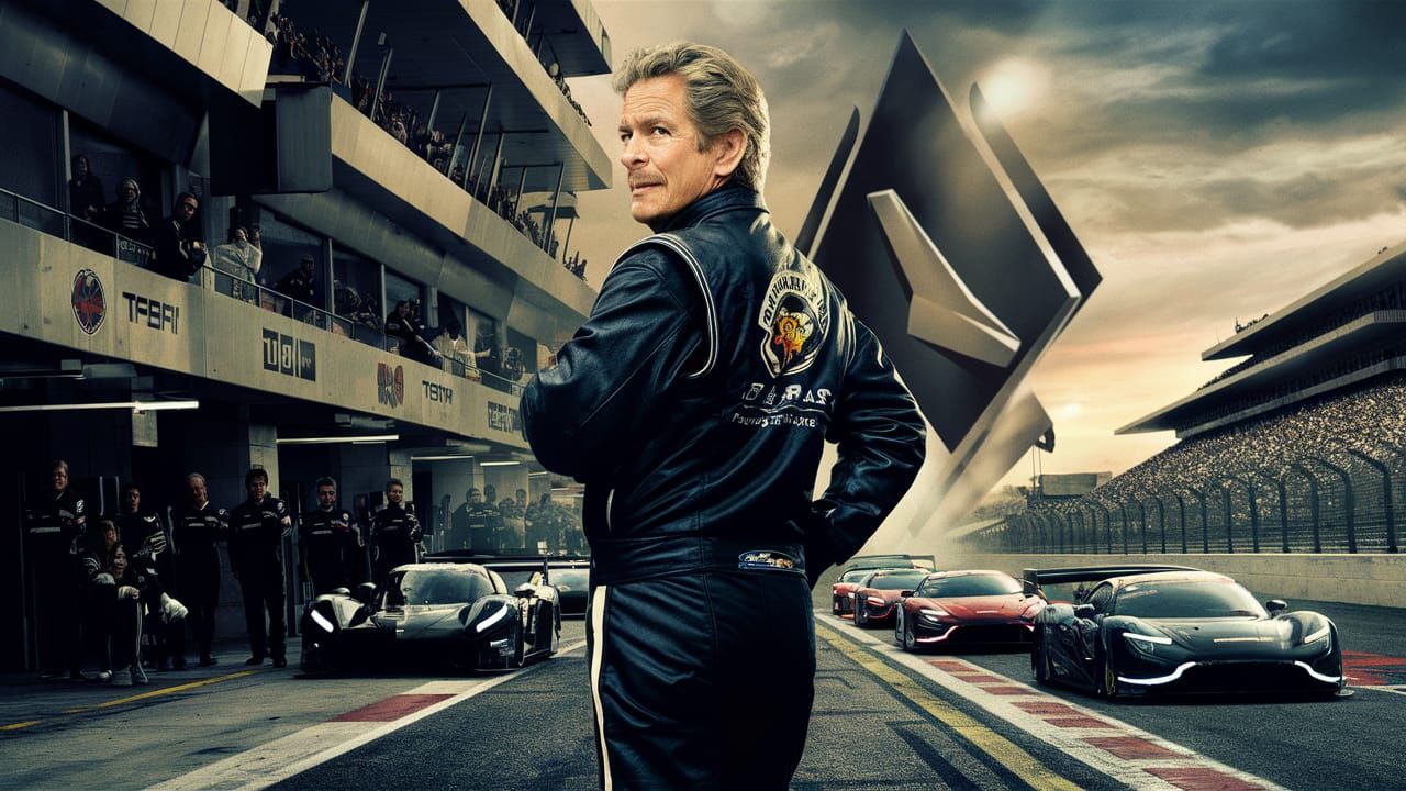 Thrilling Movie Poster of Racing Team Owner