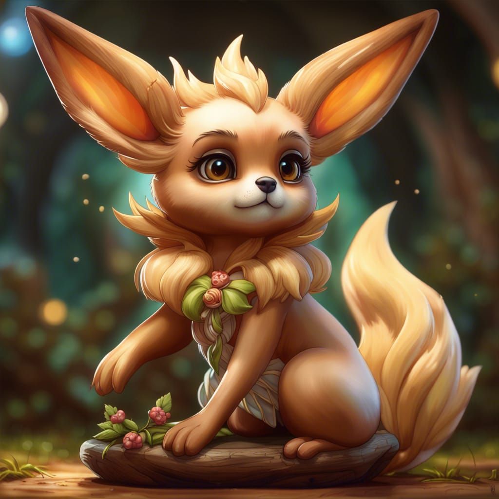 Epic Fantasy Evee Portrait in Comic Book Style