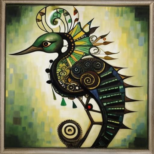 Cute Creature Art Inspired by Klimt, Monet, Klee