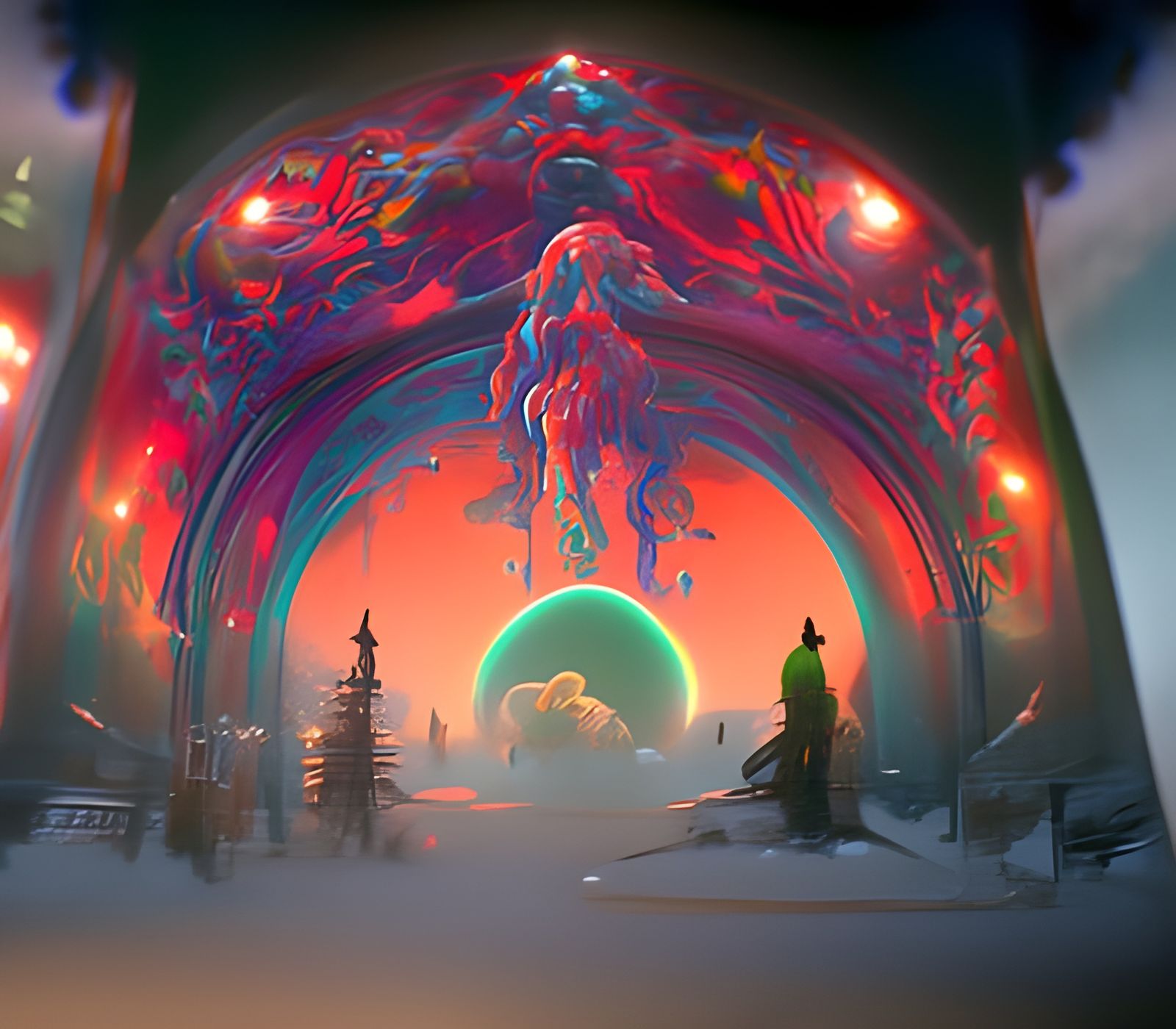 Eerie Northern Lights Digital Masterpiece