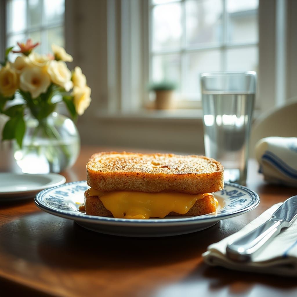 Gooey Muenster Grilled Cheese Sandwich Food Photography