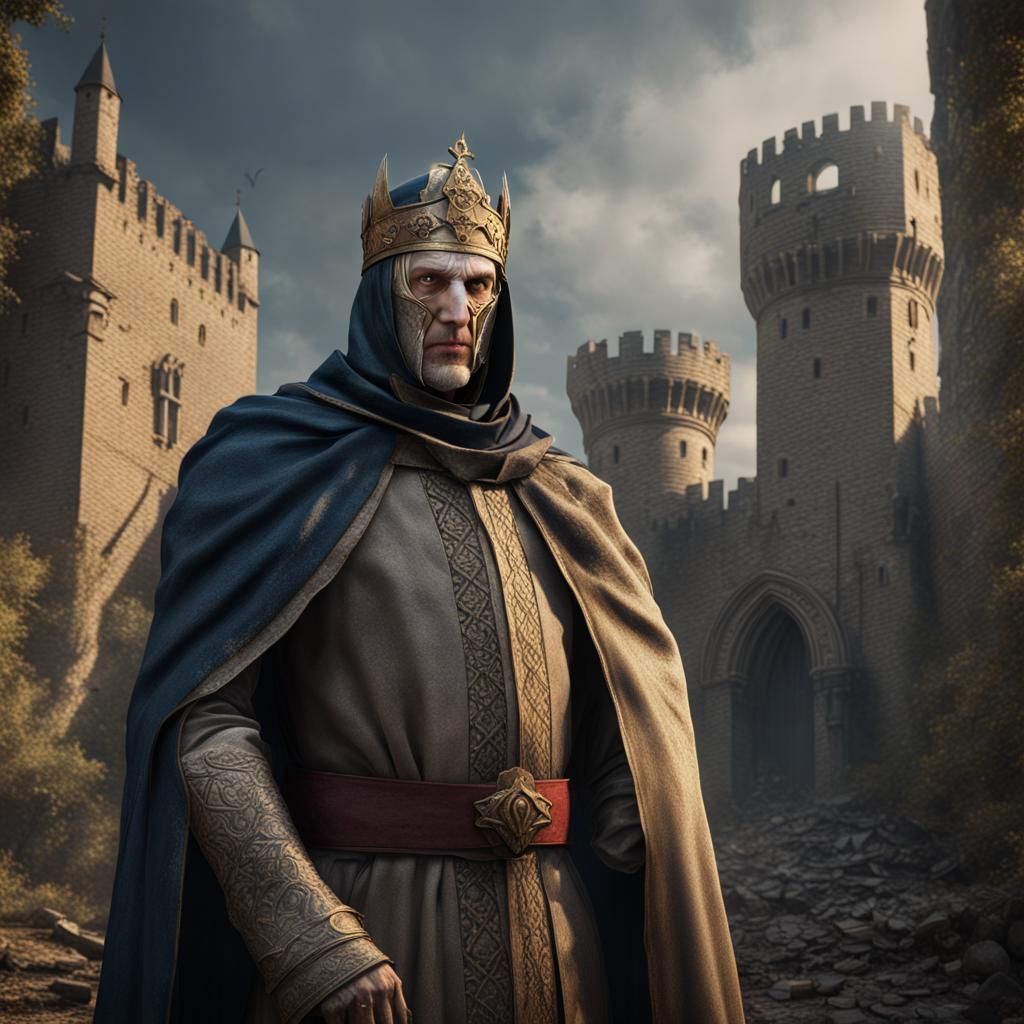 Noble Baldwin IV in a Fantastical Matte Painting