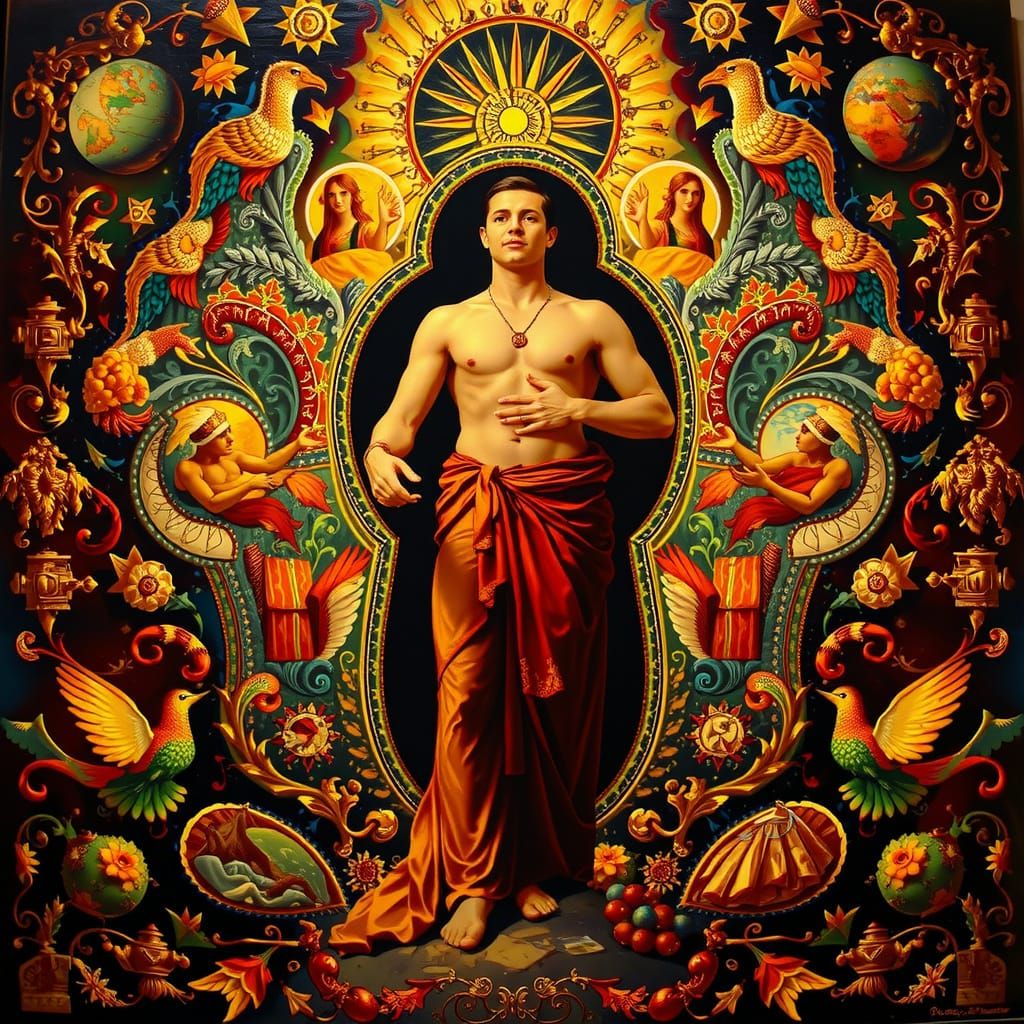 Masterpiece Painting of Beauty and Truth