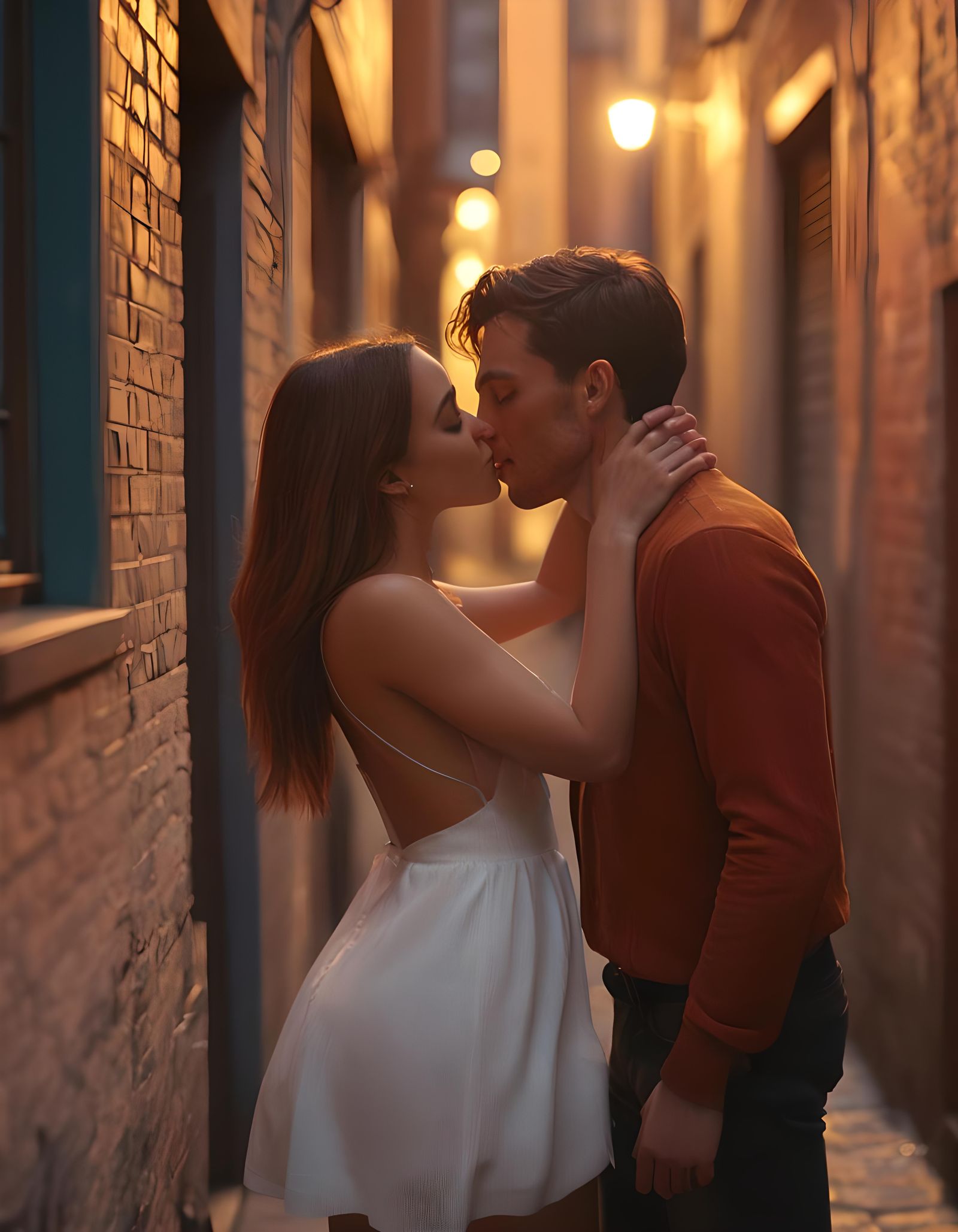 Playful Kiss: A Cinematic Moment of Passion