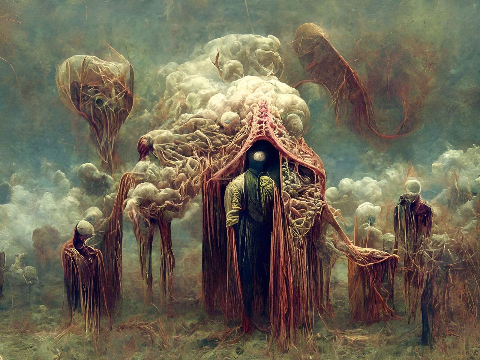 Surreal Plague Rendering in Psychedelic Style