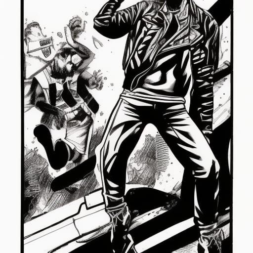 Slambro the Slaminator in Comic Book Style