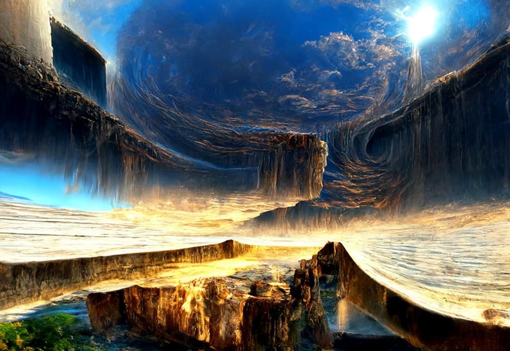 Spectacular Spacetime Rift Landscape Photograph