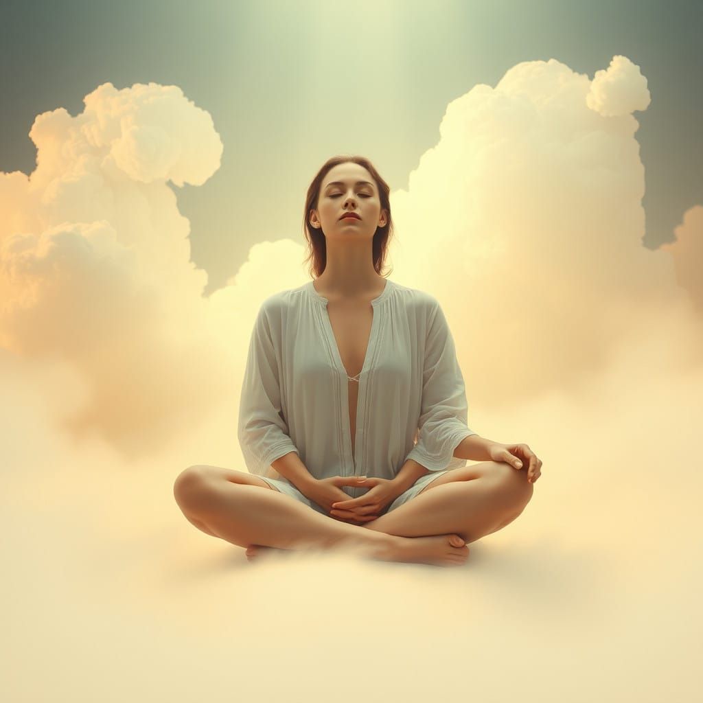 Enigmatic Contemplation in a Dreamlike Atmosphere