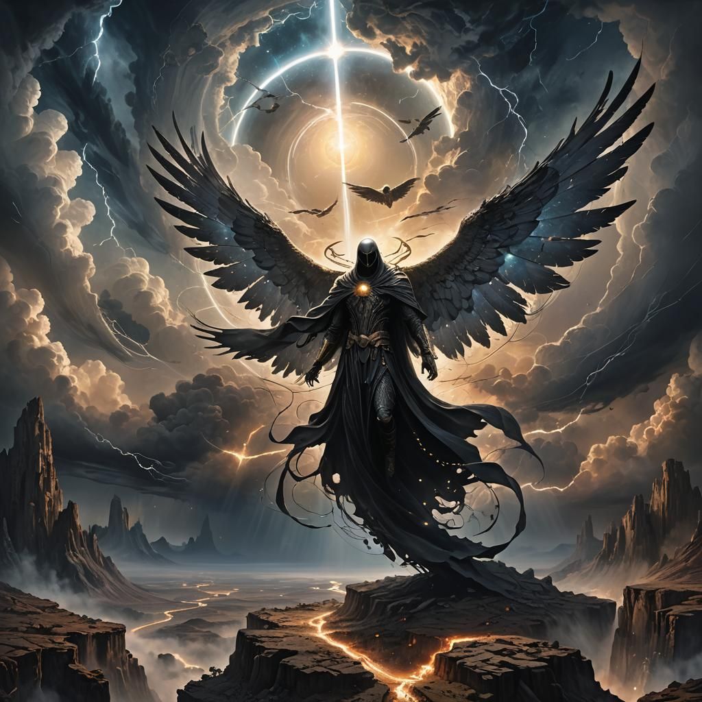 Ominous Angel in Otherworldly Astral Vision