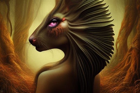 Woman Raised by Animals in Magic Realism