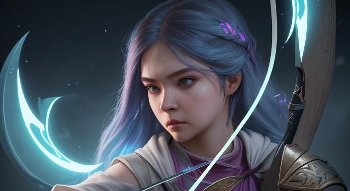 Archer Aria: A Hyperrealistic Concept Art Portrait