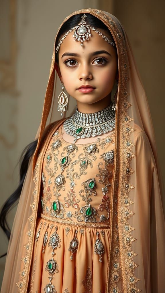 Regal Islamic Bride in Traditional Pakistani Attire