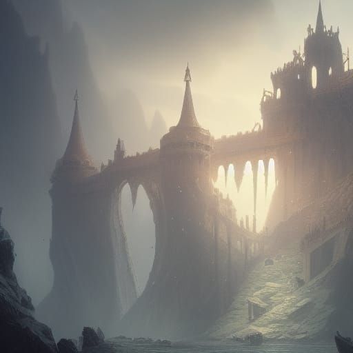 Underwater Castle: Dark Fantasy Concept Art