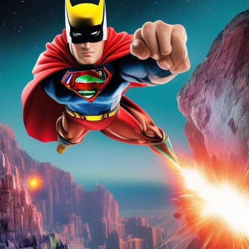 Superhero Saves Earth from Asteroid Collision