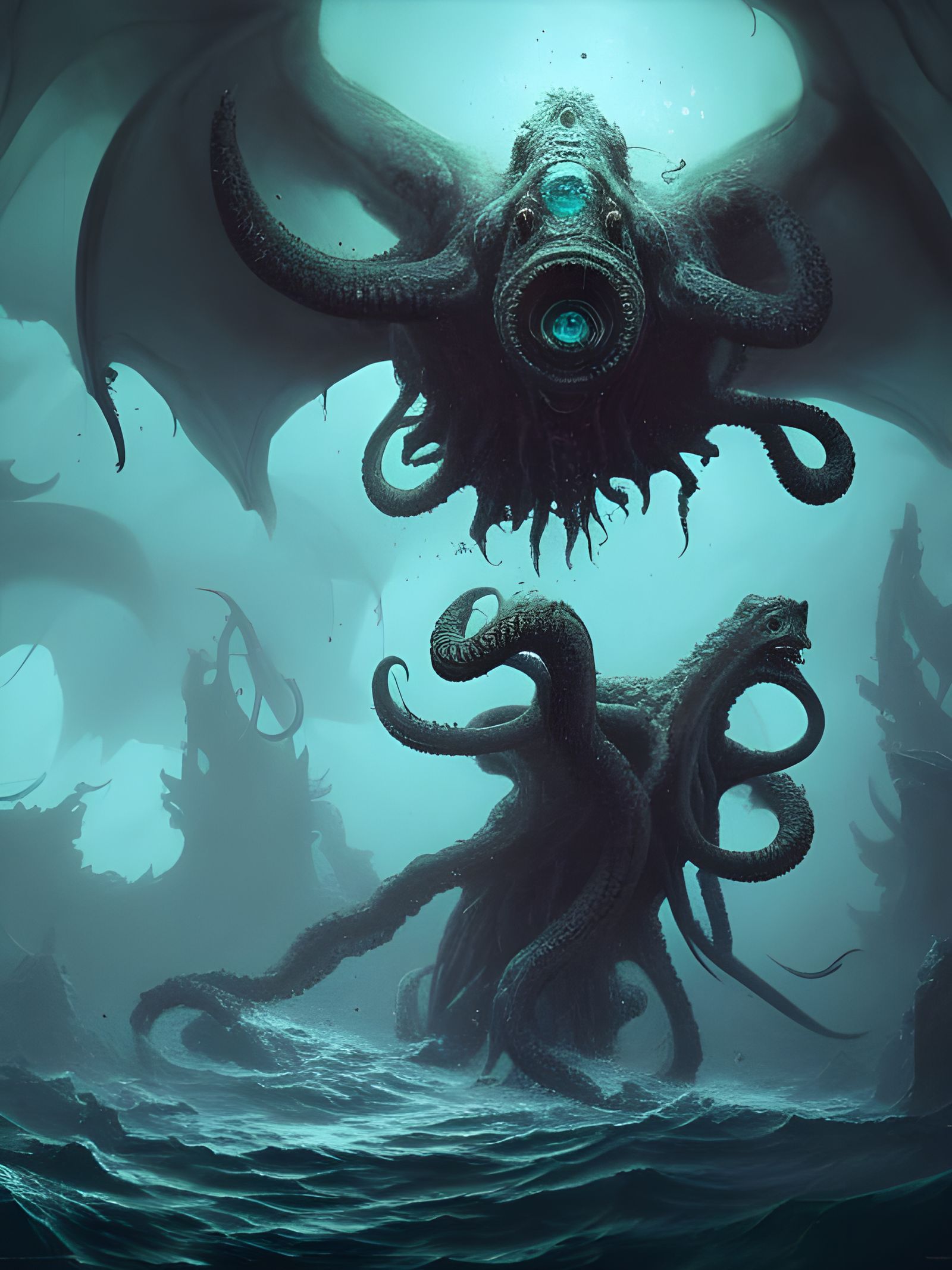 Cthulhu Emerges: Dark Fantasy Concept Art