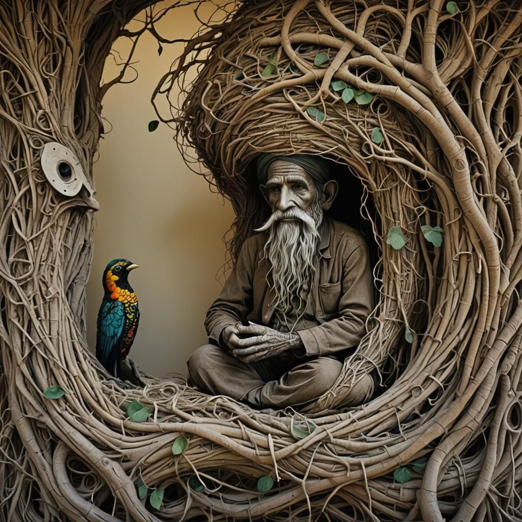 Pirate on Ship: Hyperrealistic Splash Art