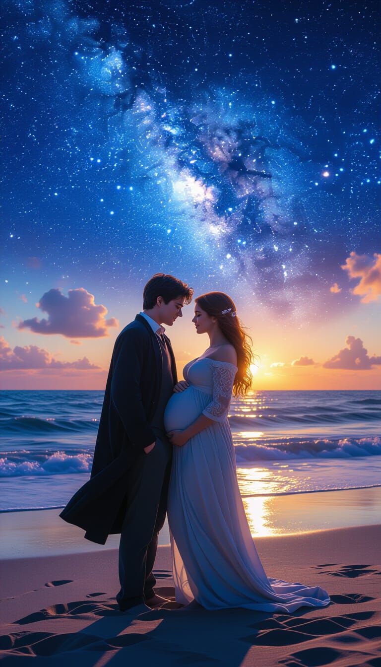 Harry Potter and Ginny Weasley: Surreal Beach Date