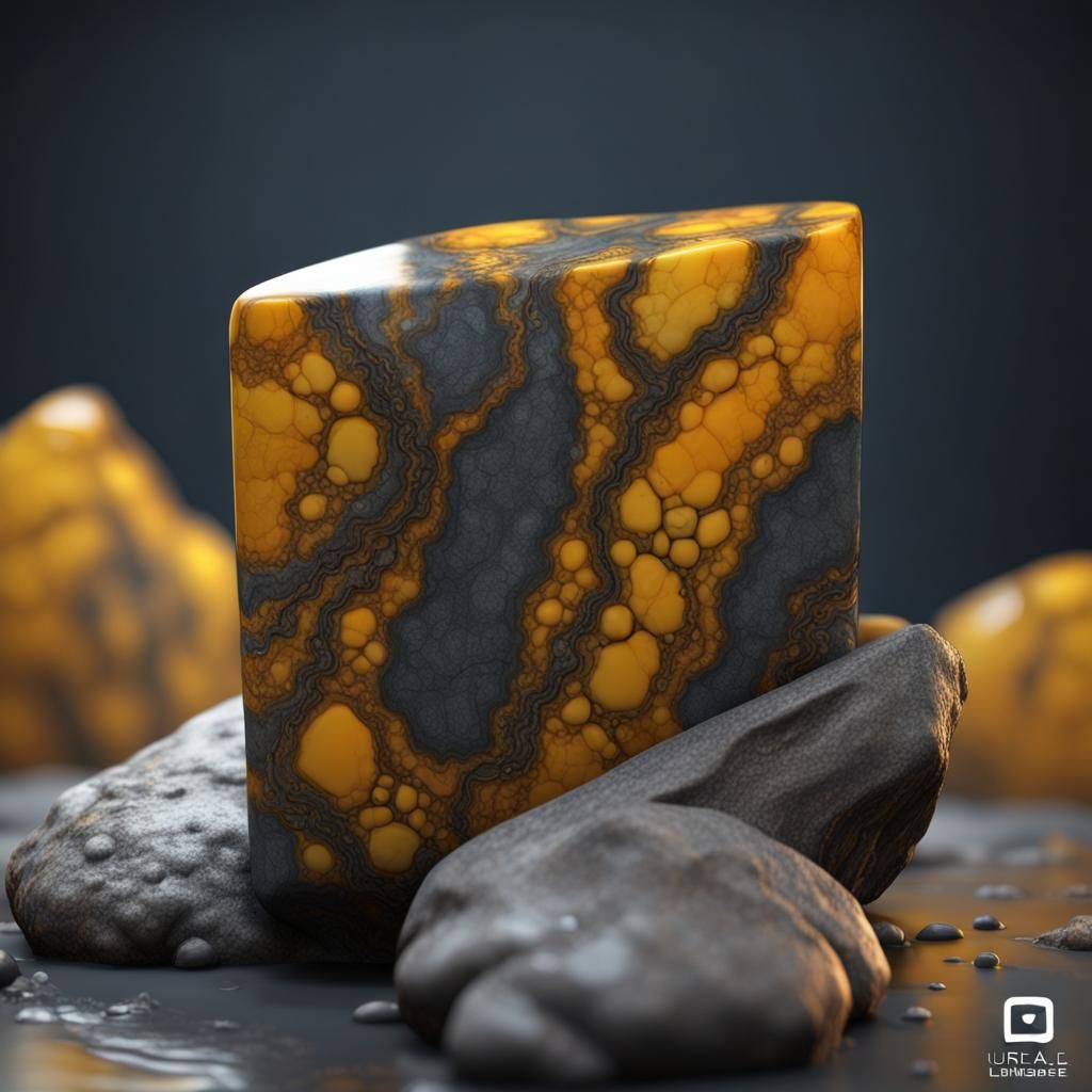 Detailed Matte Painting of Bumble Bee Jasper Stone