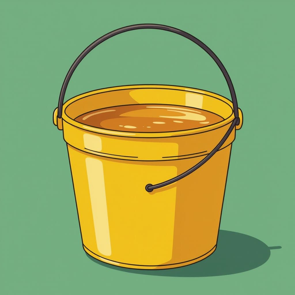 Golden Honey Bucket in Anime Style