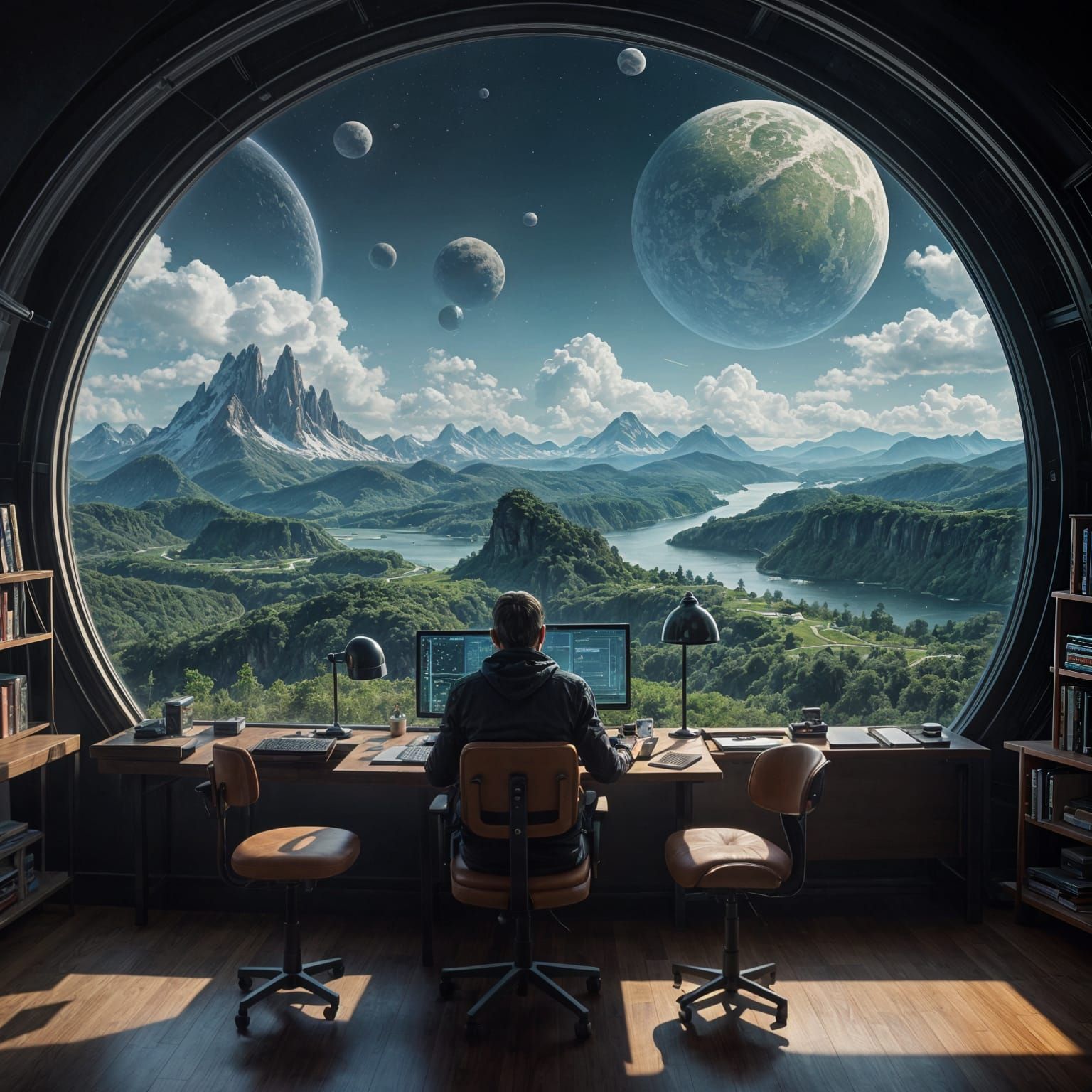 Majestic Miniature Earth in Cinematic Style