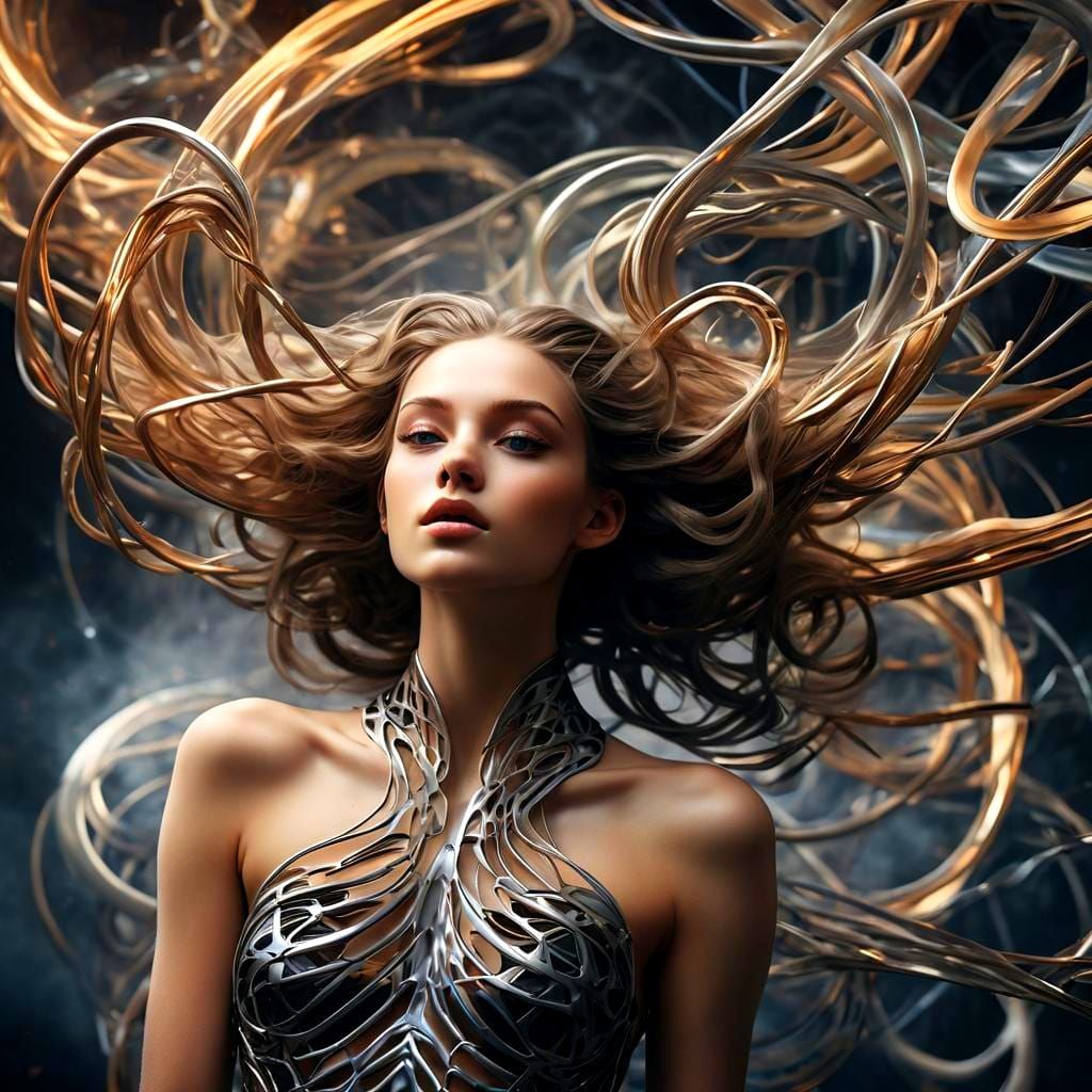 Magnetic Vision: Hazy Gaseous Female Shapes