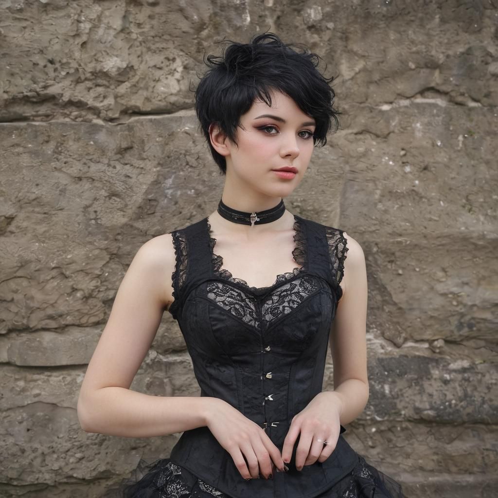 Woman at Wave Gotik Festival in Vargas Style