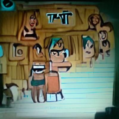 Cartoon-Style Animated Island Scene