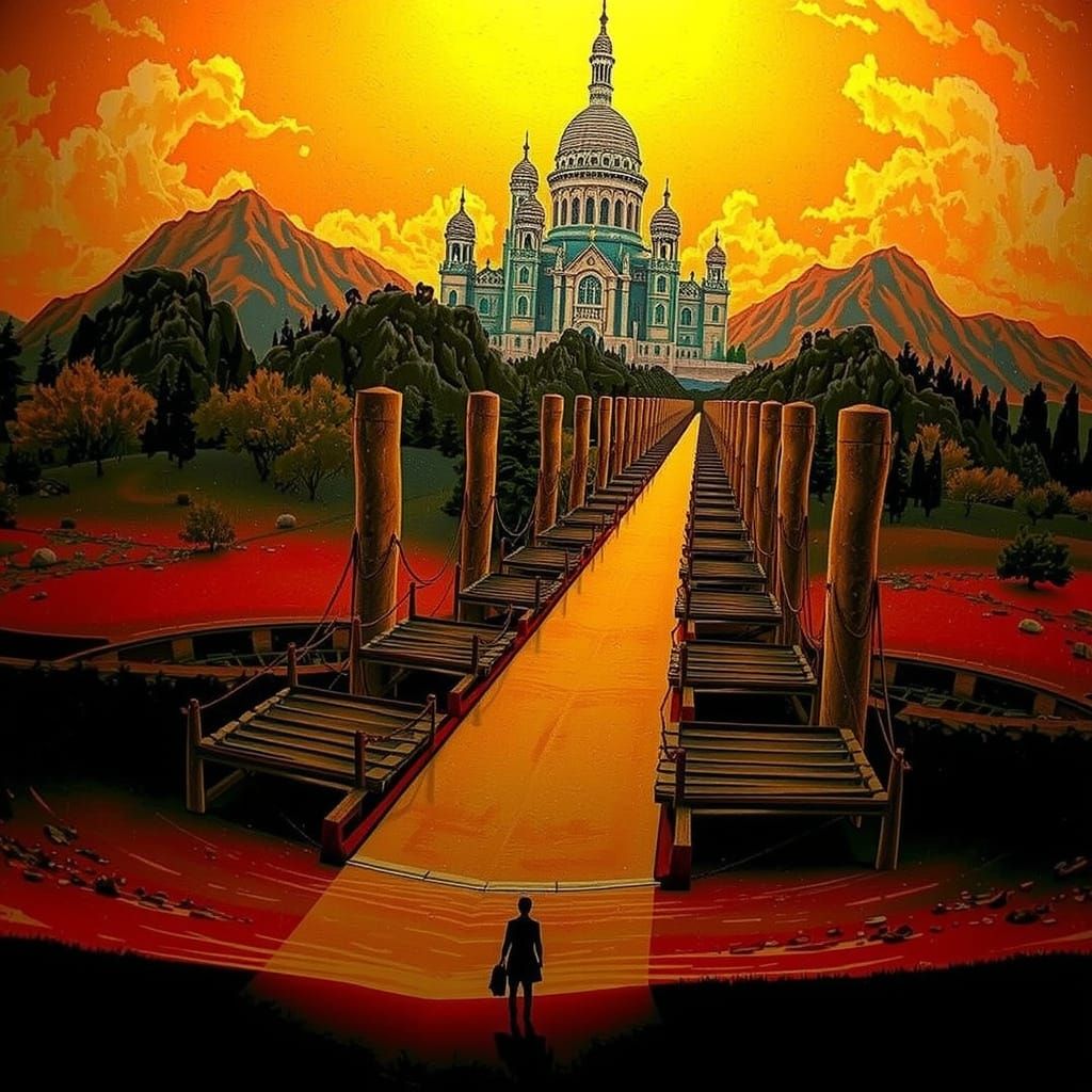 Majestic Scenery in Soft Golden Hour Light