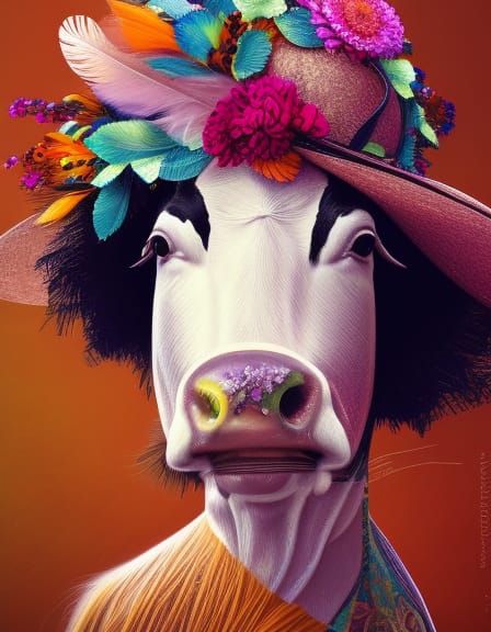 Elaborate Feathered Hat Concept Art