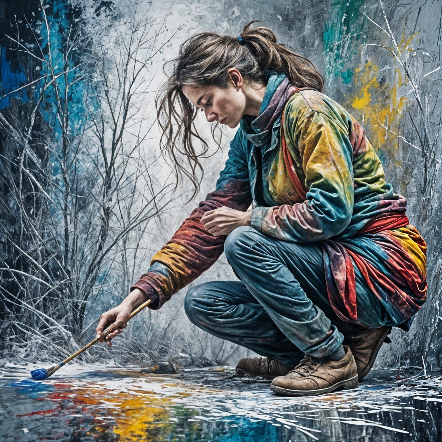 Painter Steps Out of Canvas to Bring Art to Life