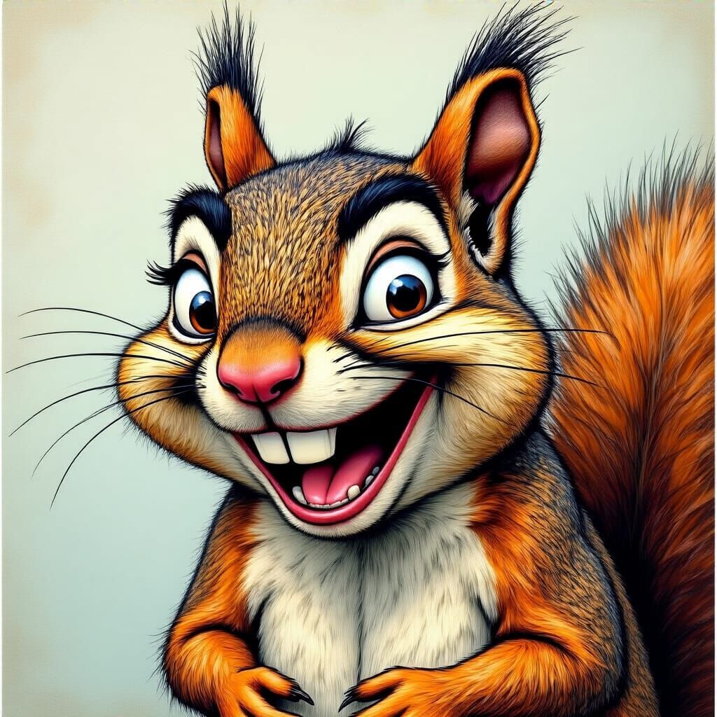 Mischievous Squirrel Who Laughs at His Own Hijinx