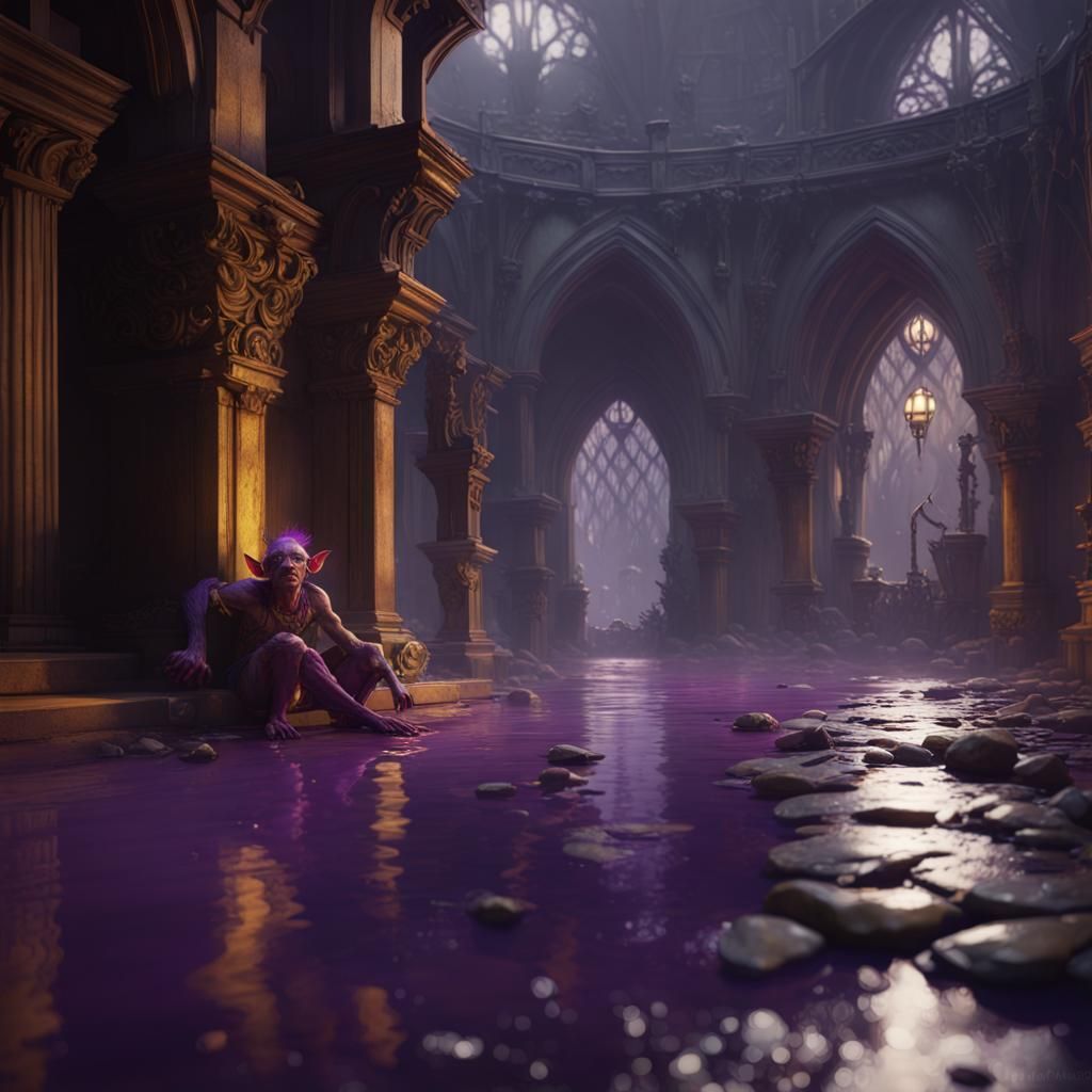 Detailed Goblin in Dark Fantasy Style