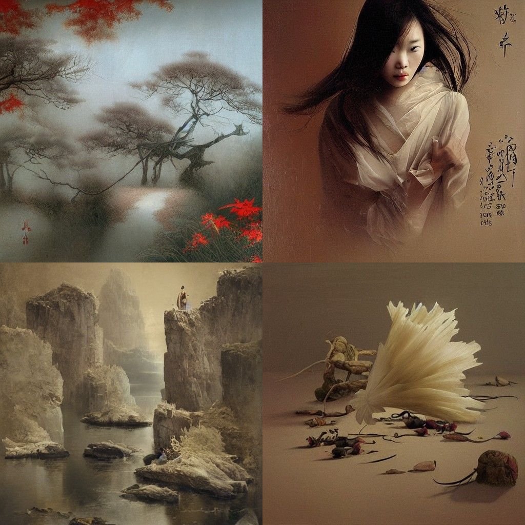 Figure in Style of Chinese Painting