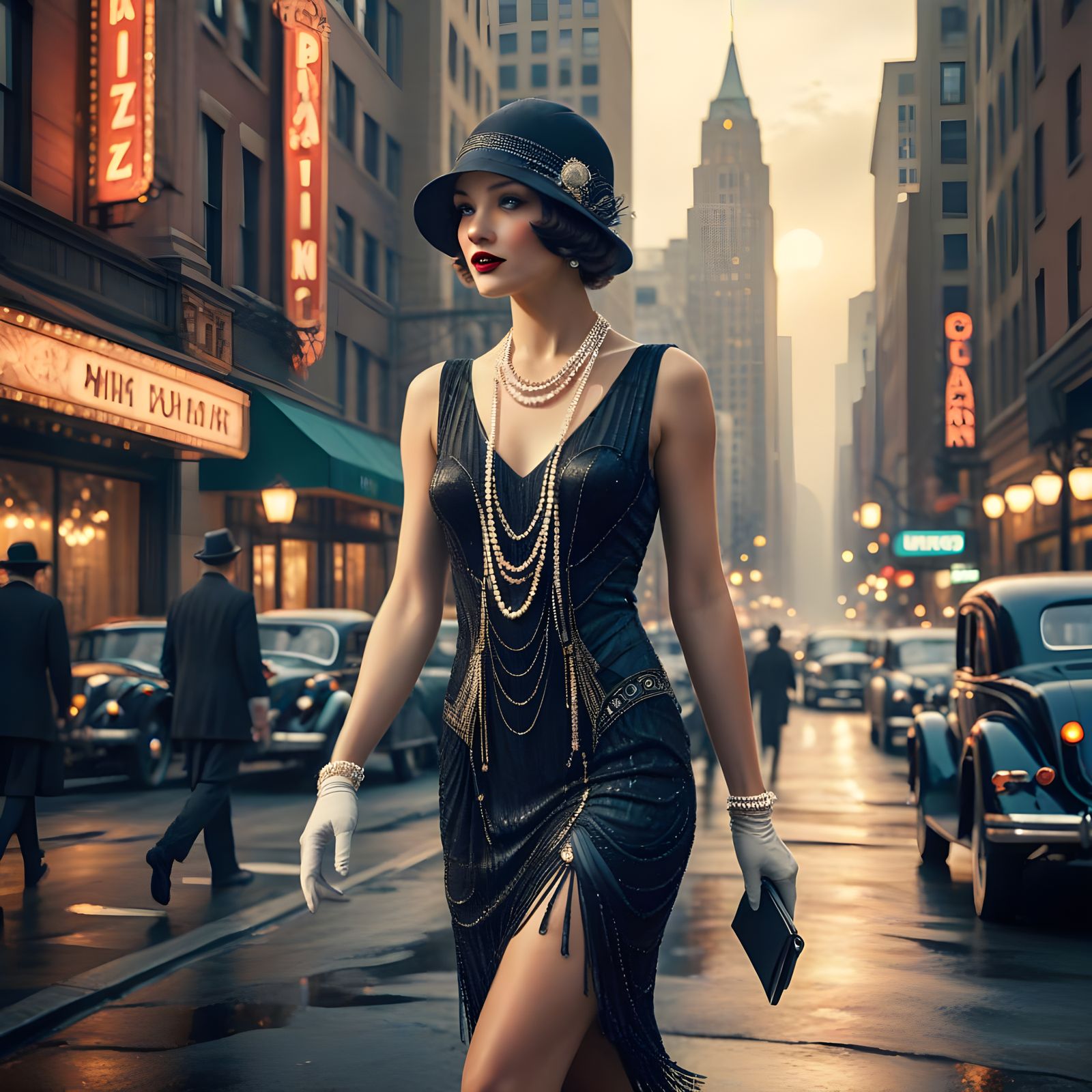 Cosmopolitan Cityscape at Night