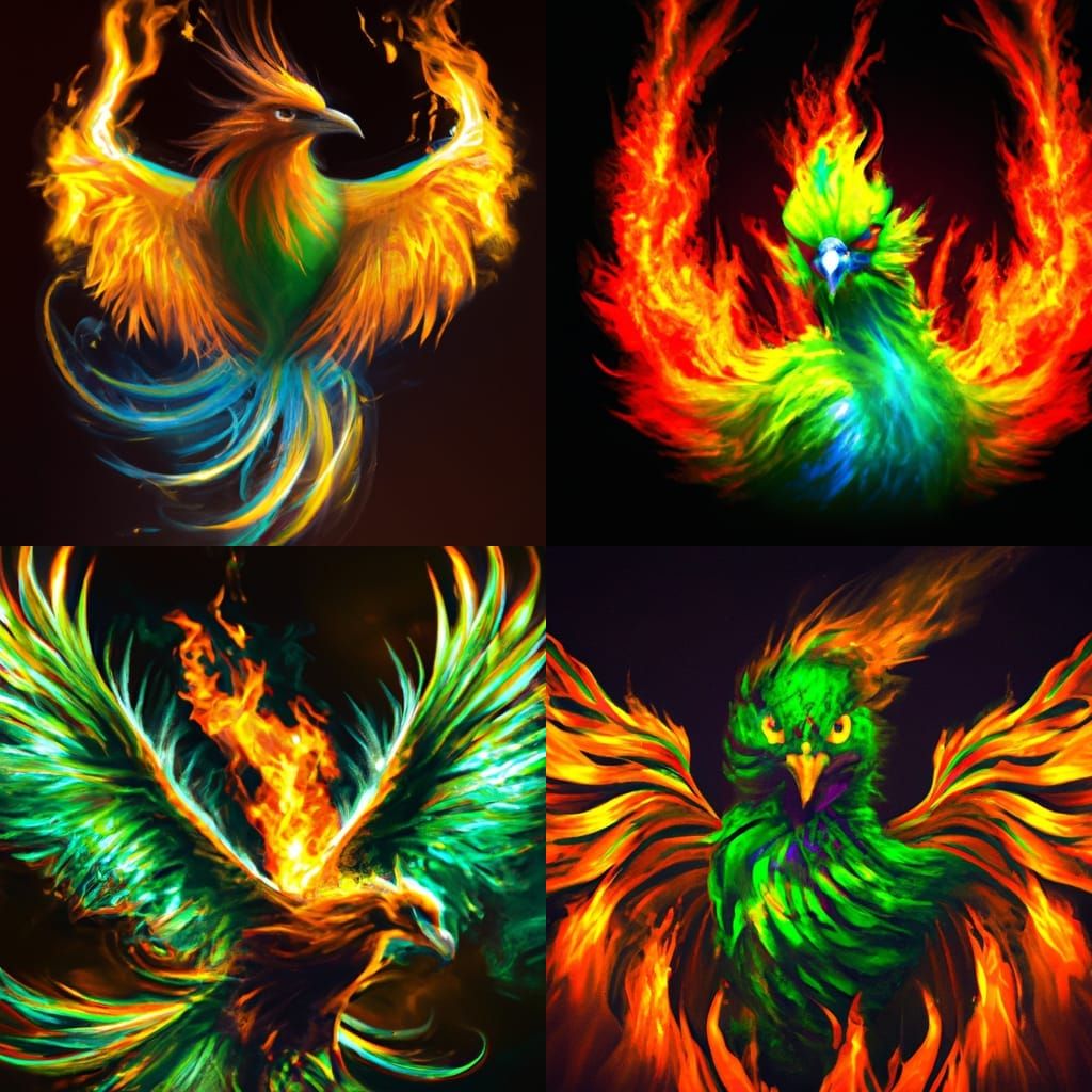 Radiant Mythical Phoenix in Hyperrealistic Digital Art