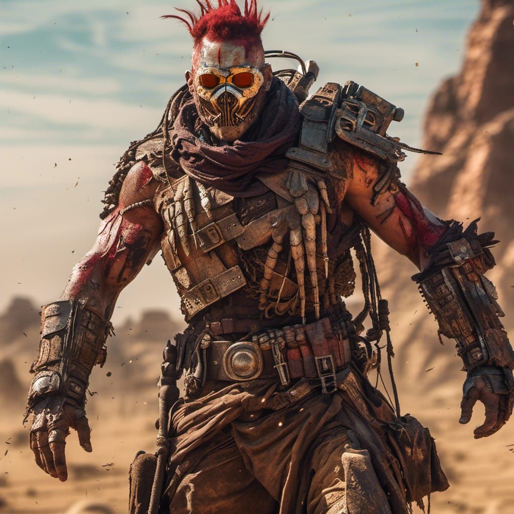 Far Future Warrior Warlord on Desert Planet