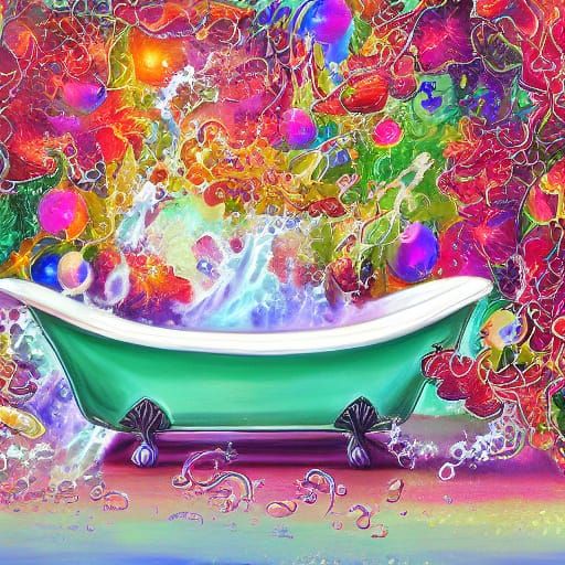 Anime Style Petite Feet in High Heels by Bathtub