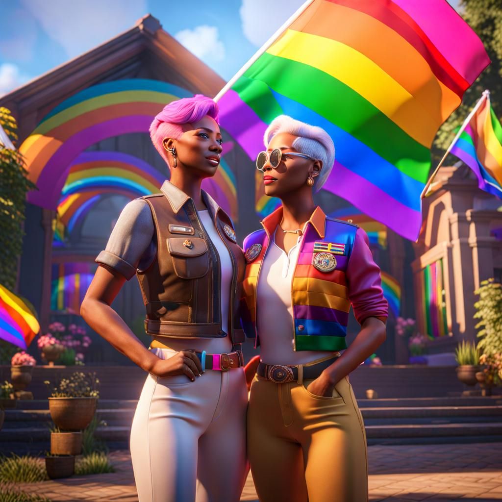 a queer utopian society, lesbian couples, gay couples, trans...