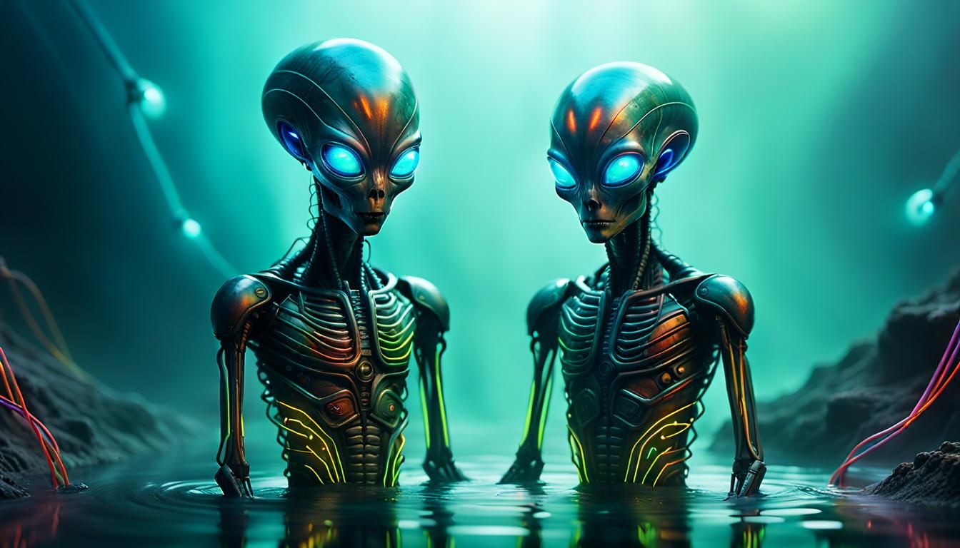 Surreal Sci-Fi Androids in a Mystic Dreamscape