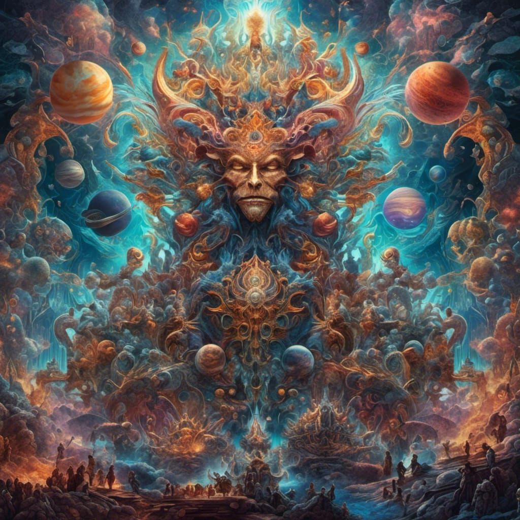 Holographic Astral Illustration of Belial