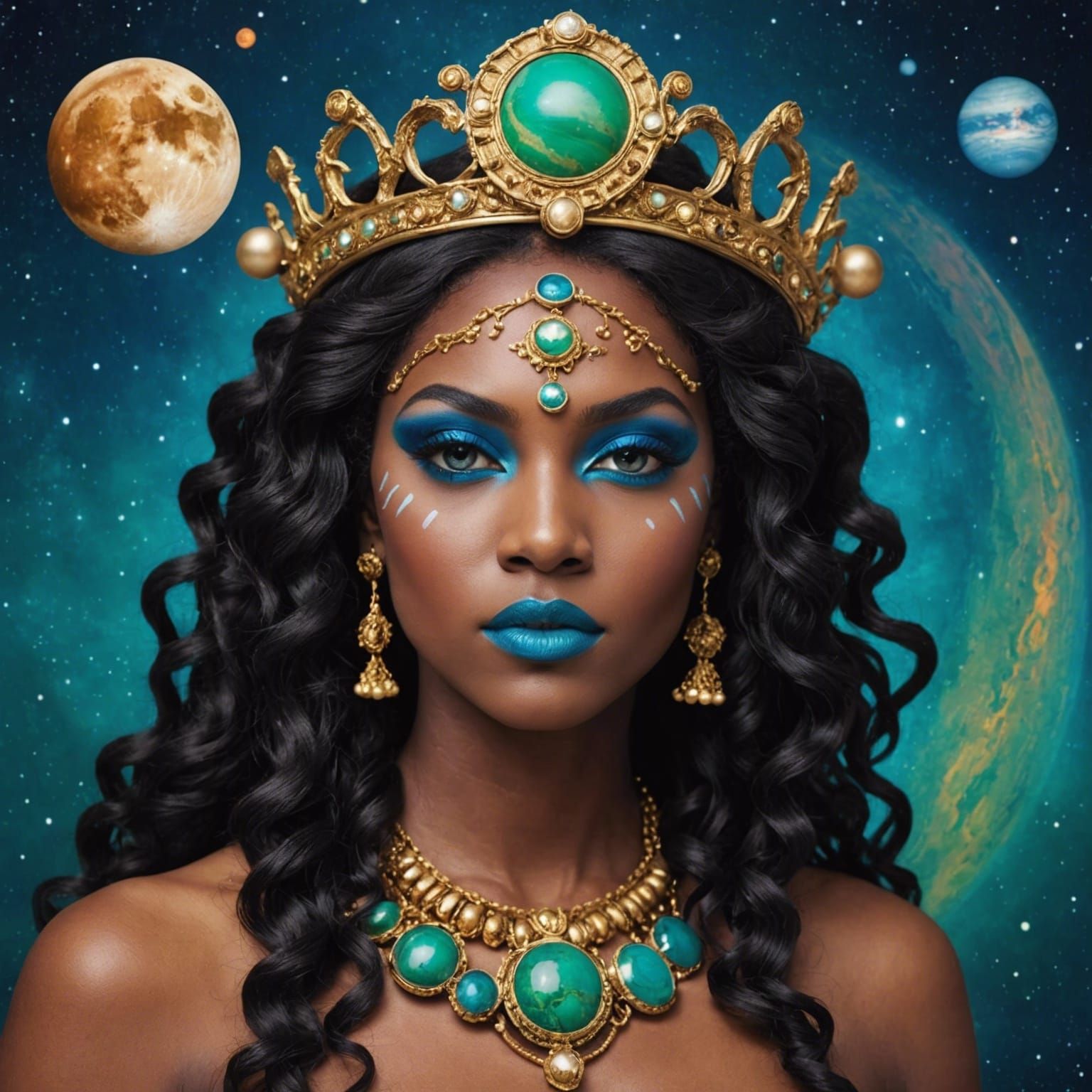 Hyperrealistic Portrait with Dramatic Lighting and Vivid Col...