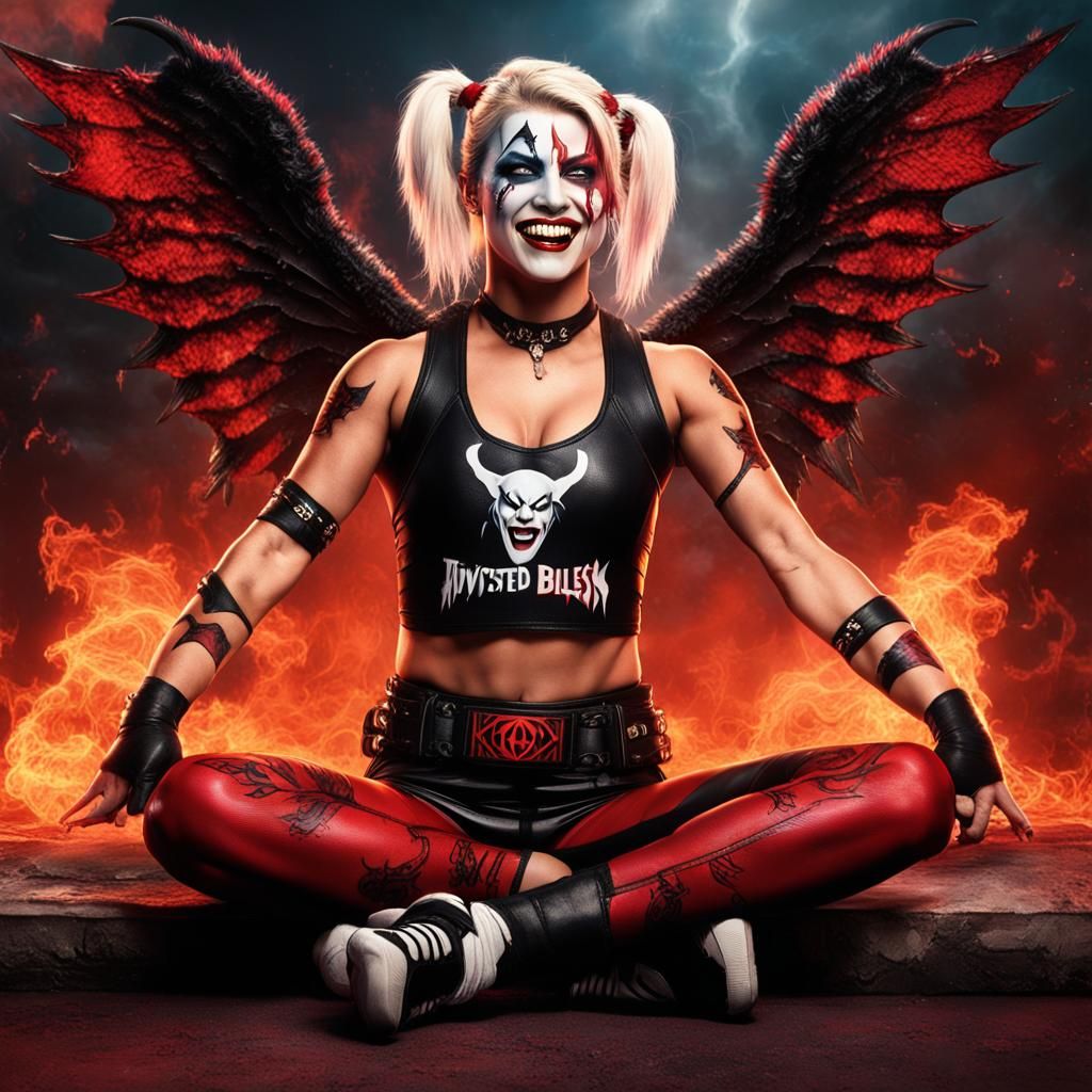 Alexa Bliss as Dark Angel in Hyperrealistic Art