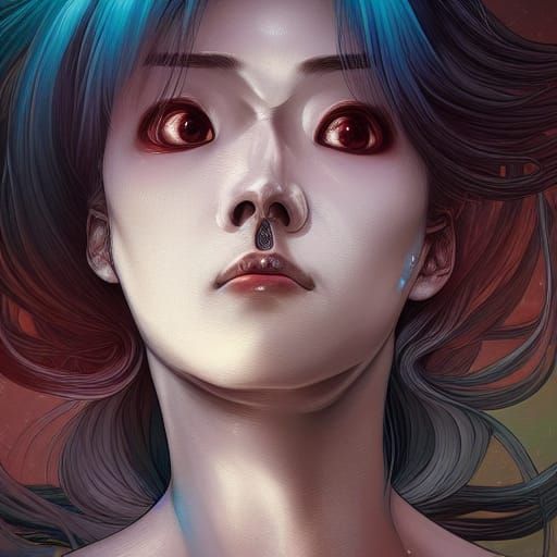 Junji Ito Style Portrait of Ateez San