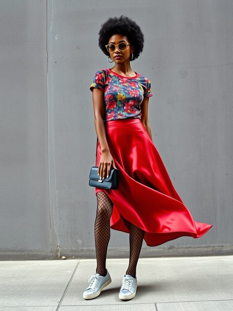 Stylish Woman Posing in Pop Art Style