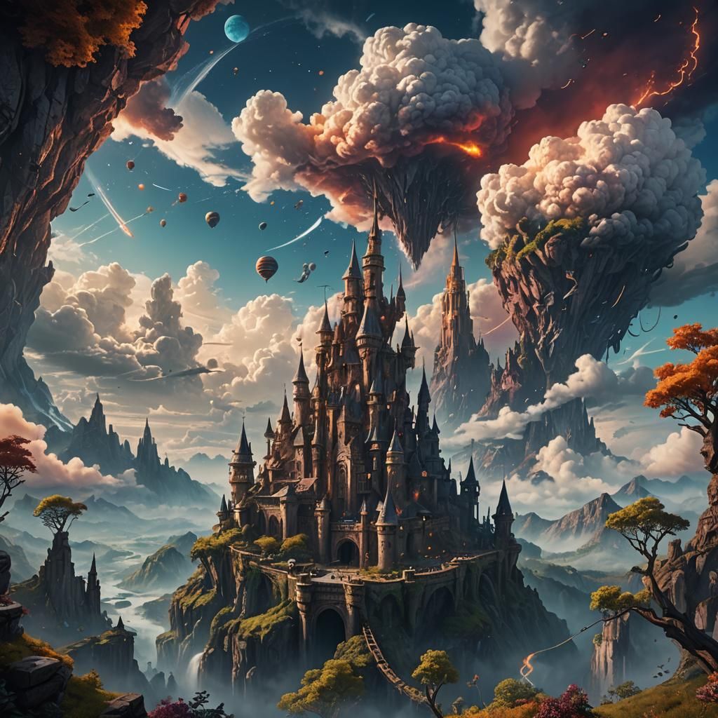 Fantastical Sky Matte Painting in Deep Color